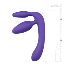 Lade das Bild in den Galerie-Viewer, Dreifacher Umschnalldildo in Violett
