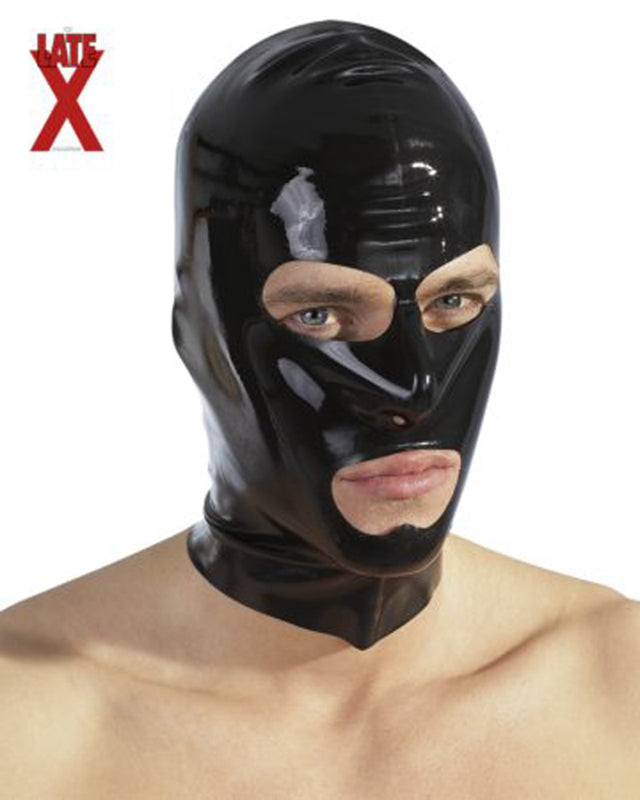 Latex Kopfmaske schwarz