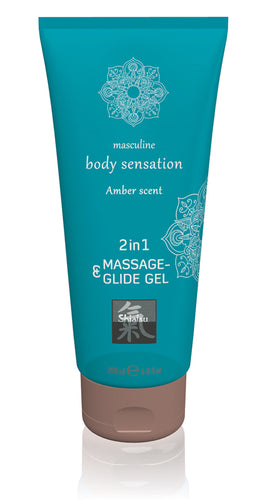 Massage- und Gleitgel 2 in 1 - Amber