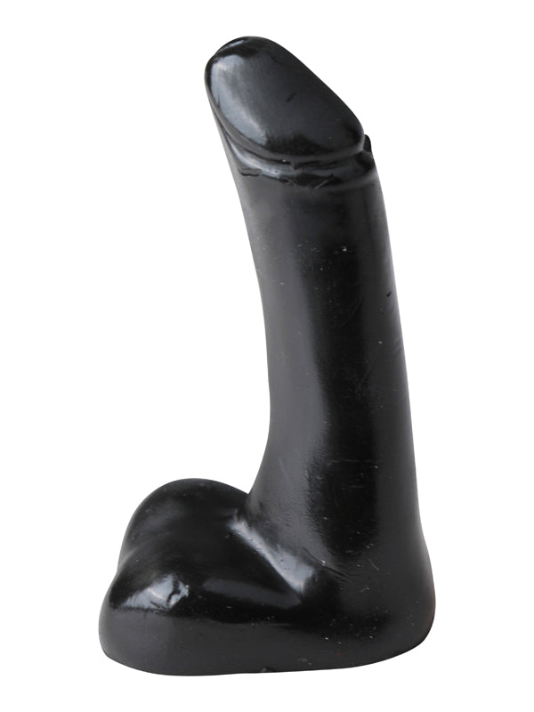 All Black realistischer Dildo schwarz - Extra klein