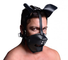 Lade das Bild in den Galerie-Viewer, Puppy Play Maske Mit Ballknebel - Schwarz
