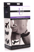 Lade das Bild in den Galerie-Viewer, Power Pegger Doppel-Strap-On Vibrator - Schwarz
