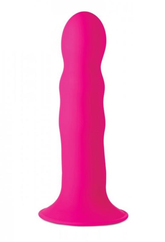 Squeeze-It gewellter Dildo - Rosa