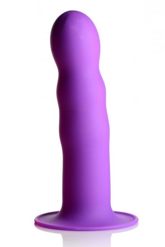 Squeeze-It gewellter Dildo - Lila