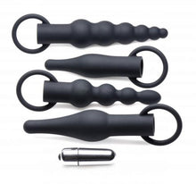 Lade das Bild in den Galerie-Viewer, 4-teiliges Analplug-Set mit Kugelvibrator
