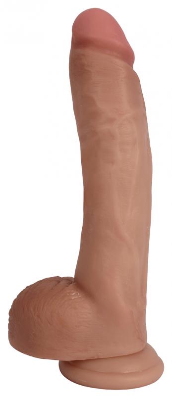 25 cm Realistischer Dildo mit Hodensack - Hautfarben