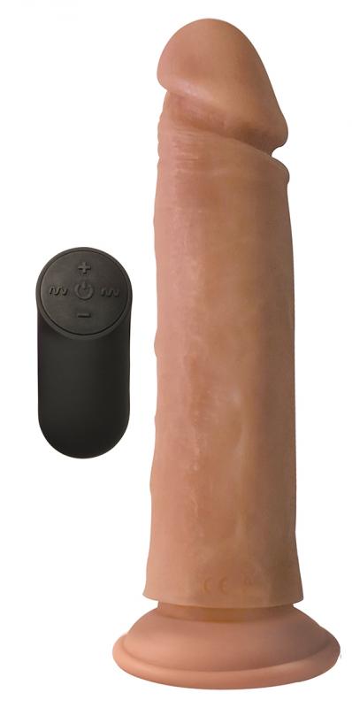 Realistischer, vibrierender Dildo mit Saugnapf - Hautfarben