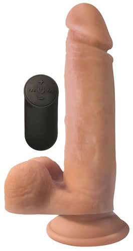 Realistischer, vibrierender Dildo mit Saugnapf - Hautfarben