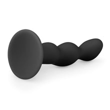 Lade das Bild in den Galerie-Viewer, Ribbed Black Silicone Dildo
