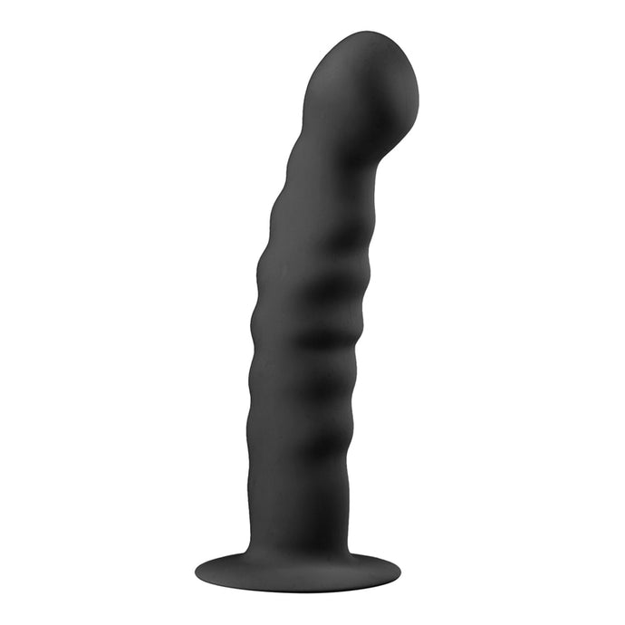 Saugnapf-Dildo aus Silikon - Schwarz