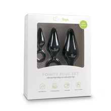 Lade das Bild in den Galerie-Viewer, Schwarze Buttplugs mit Rückholring - Set
