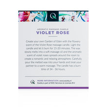 Lade das Bild in den Galerie-Viewer, Exotiq Massagekerze Violet Rose - 200g
