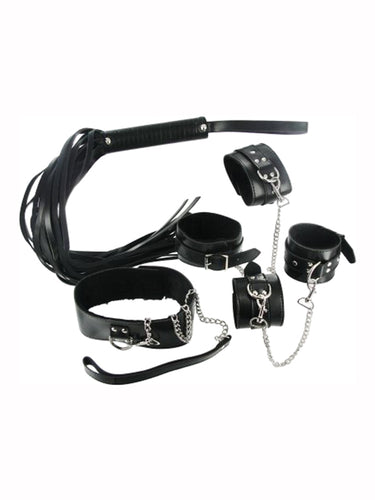 Strict Leather Black Bondage Set