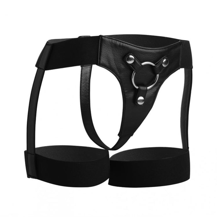 Strap-on Harness in Schwarz im Straps-Look